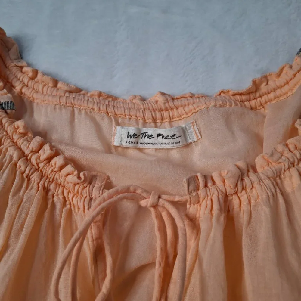 We The Free Tunic Sz XS Boxy Relaxed Cottagecore Boho Beach Cover Up